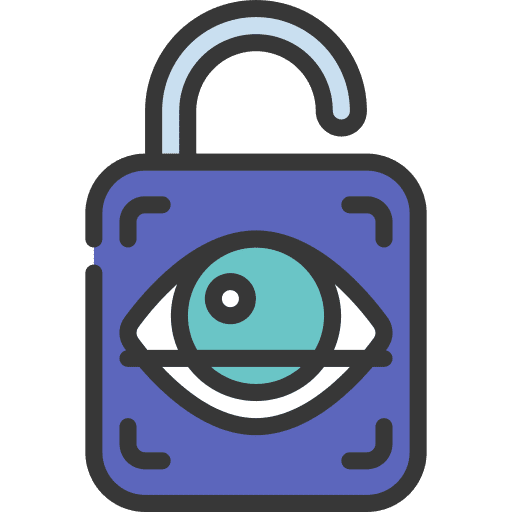 Padlock padlock biometric recognition iris icon Padlock padlock biometric recognition iris icon