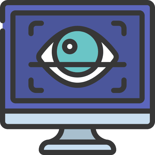 Retinal scan computer retinal scanner biometric icon Retinal scan computer retinal scanner biometric icon