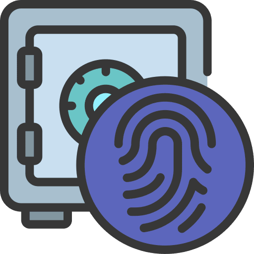 Safety box safety box security biometric icon Safety box safety box security biometric icon