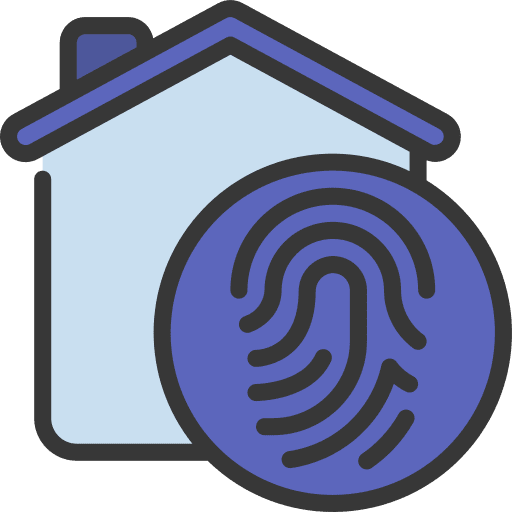 Home security identification domotics home security icon Home security identification domotics home security icon