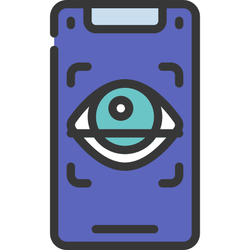 Retinal scan vision retinal scan eye test icon Retinal scan vision retinal scan eye test icon