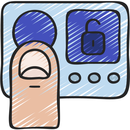 Fingerprint identification fingerprint identification electronics security icon Fingerprint identification fingerprint identification electronics security icon