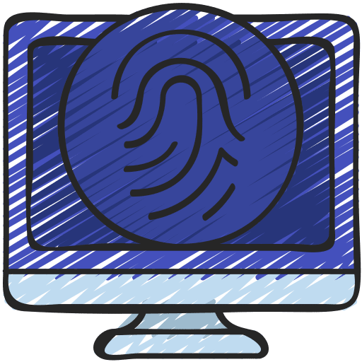 Thumb fingerprint biometric identification fingerprint password icon