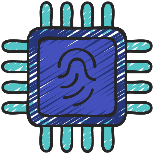 Cpu ram security chip icon Cpu ram security chip icon