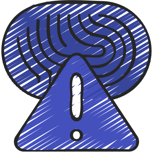Error error fingerprint biometric identification icon Error error fingerprint biometric identification icon