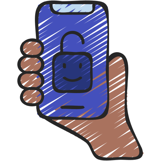 Face id ui face scan padlock icon Face id ui face scan padlock icon