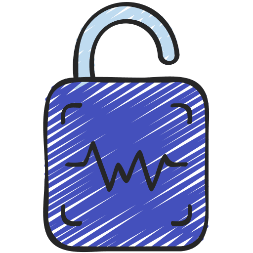 Voice recognition locked security encryption icon Voice recognition locked security encryption icon