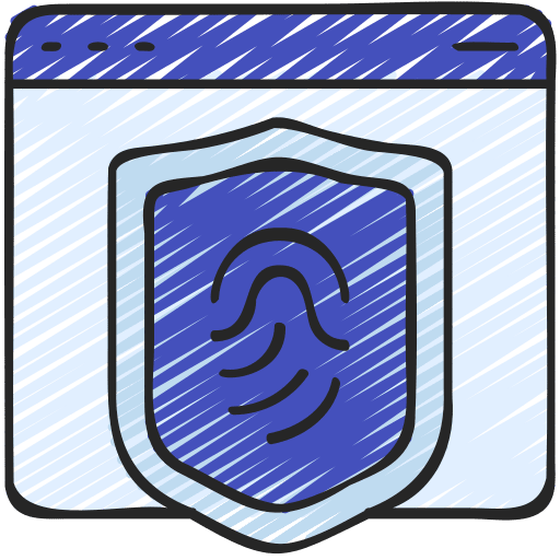 Web security website shield badge icon Web security website shield badge icon