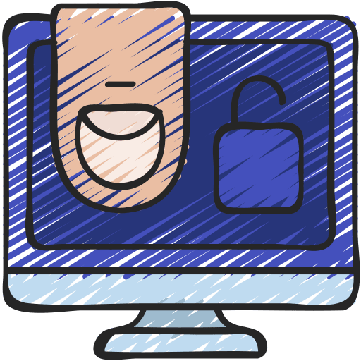 Cyber security finger padlock lock icon Cyber security finger padlock lock icon