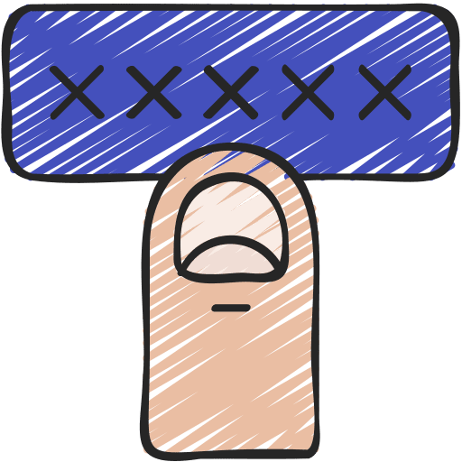 Fingerprint scan finger scanning protection icon Fingerprint scan finger scanning protection icon