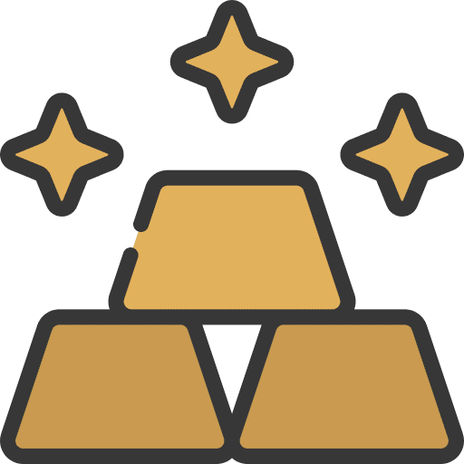 Gold bars asset gold ingots wealth icon