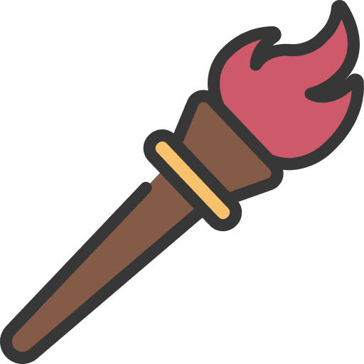 Torch light gaming flame icon