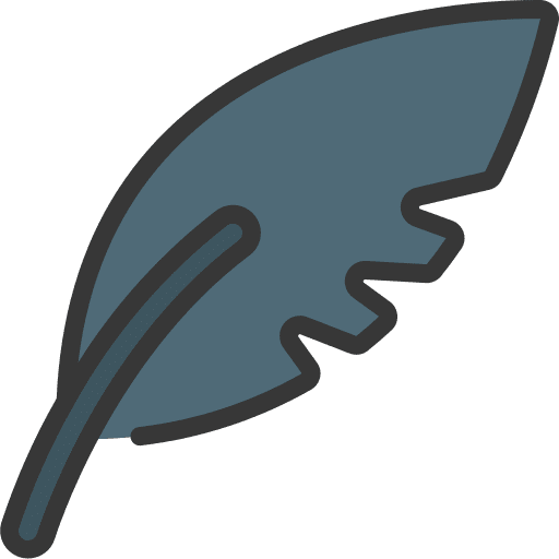 Feather cultures quill feather pen icon
