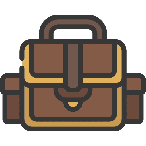 Satchel travel case business icon