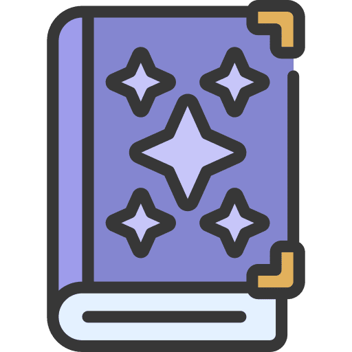 Spell book myth magic esoteric icon