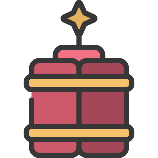 Dinamite terrorism explosive weapons icon