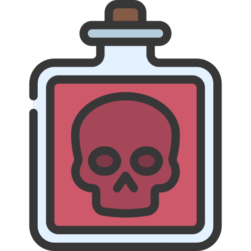 Poison danger poison skull icon