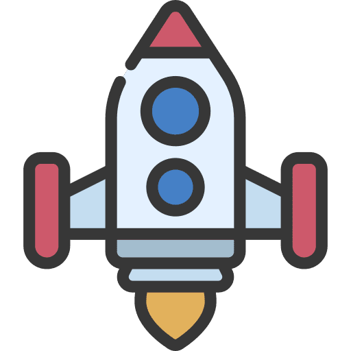 Rocket transportation rocket launch icon
