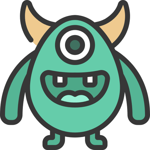 Monster terror horror spooky icon
