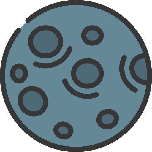 Planet moon shape nature icon