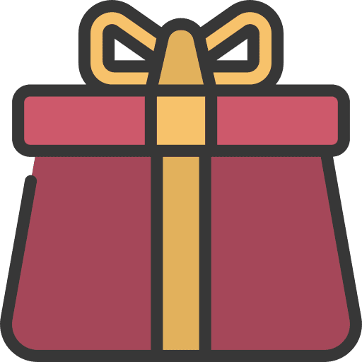 Gift box birthday and party gifts gift box icon