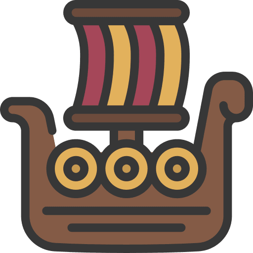 Viking ship sailboat boat marine icon