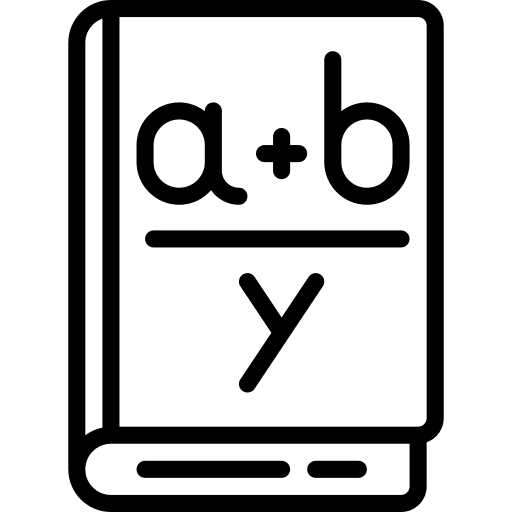 Algebra math book college knowledge icon