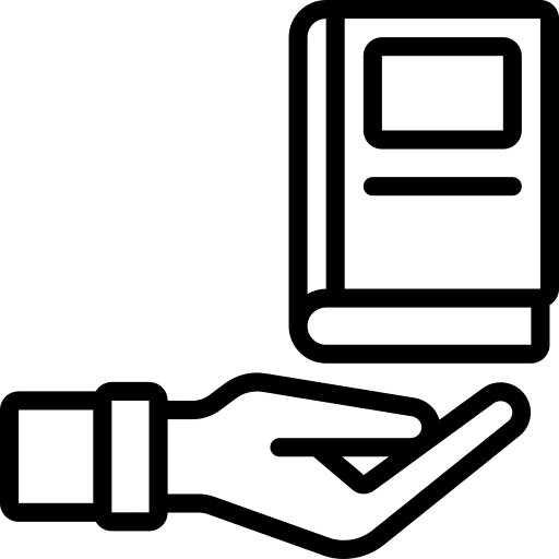 Book keeper lesson hand gesture learning icon