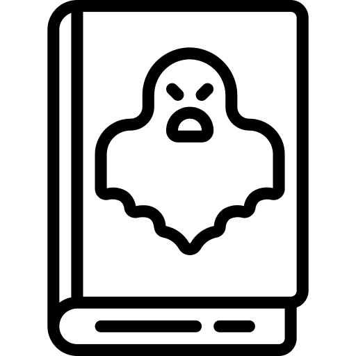 Horror ghost education story icon