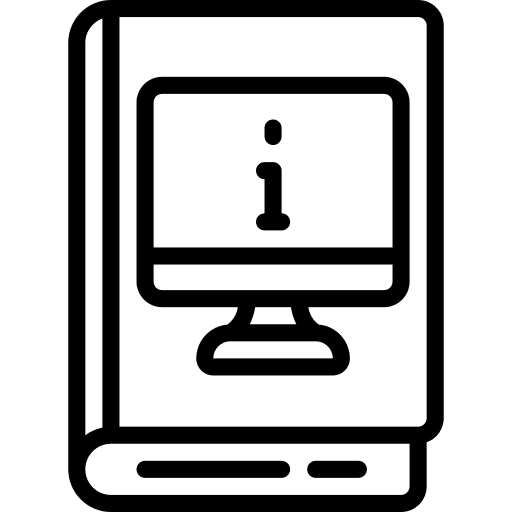 User manual book computer guide icon
