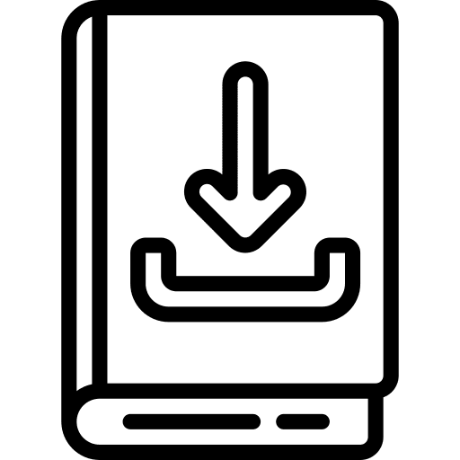 Downloadable downloadable technology ebook icon
