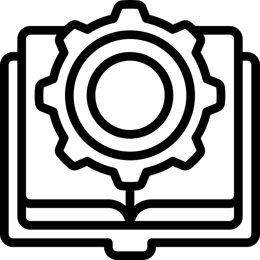 Engineering education book support icon
