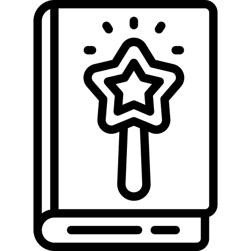 Fairy tale education book learning icon