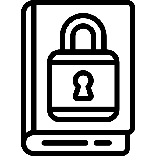Private access locked education padlock icon