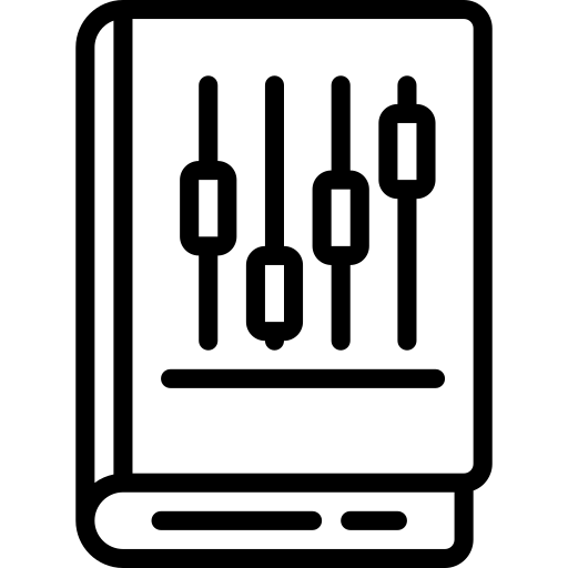 Stock chart finance book investment icon
