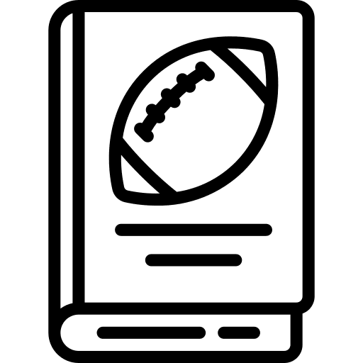 American football sport rules book icon