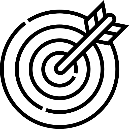 Bullseye focus focused darts icon