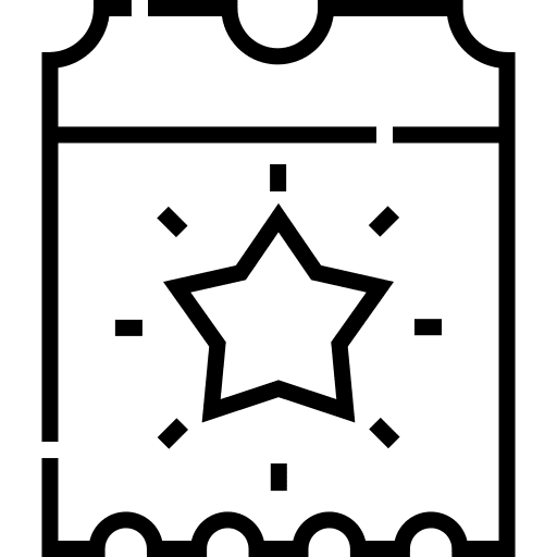 Lottery gaming winner ticket icon