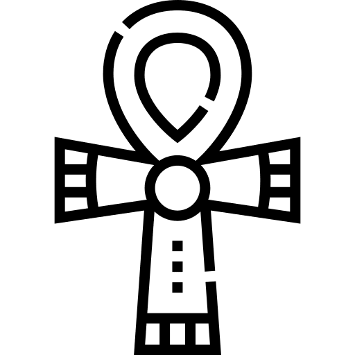 Ankh shape cross life icon