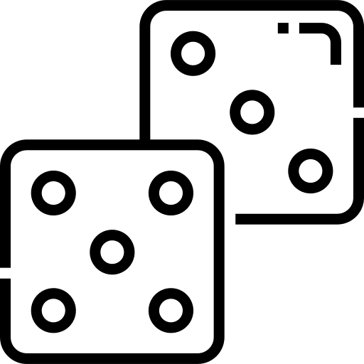 Dices hobbies and free time play board game icon