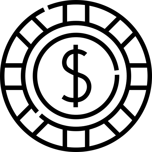 Casino chip bet gaming casino icon