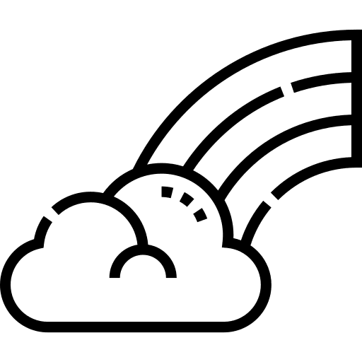 Rainbow nature atmospheric weather icon