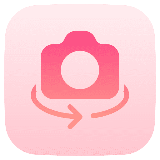 Rotate circular arrows switch camera photograph icon