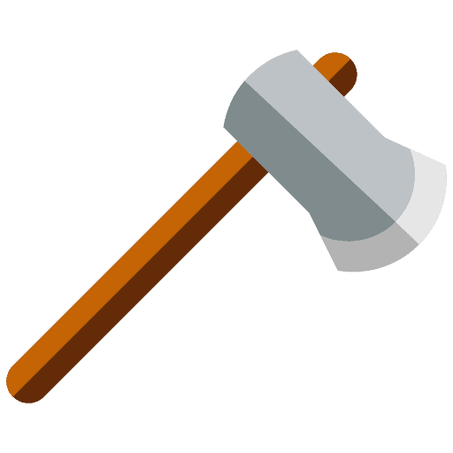 Axe carpenter chopping construction and tools icon