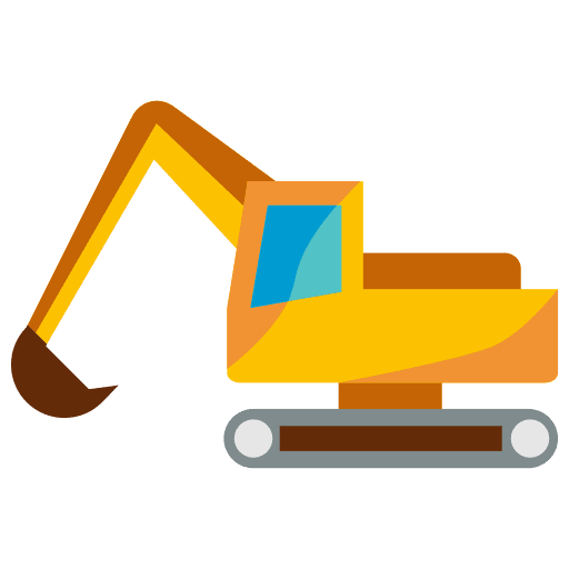 Excavator loader backhoe transportation icon