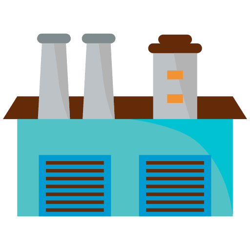 Factory industry buildings pollution icon Factory industry buildings pollution icon