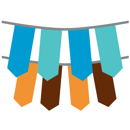 Garlands fun birthday and party garland icon Garlands fun birthday and party garland icon