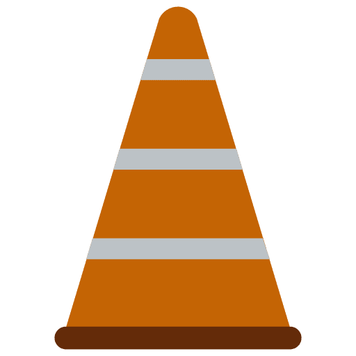 Traffic cone post signaling urban icon Traffic cone post signaling urban icon