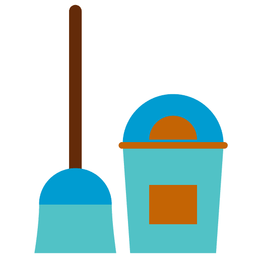 Cleaning sweeping trash housekeeping icon Cleaning sweeping trash housekeeping icon