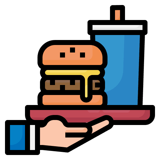 Order food food and restaurant hand fast icon Order food food and restaurant hand fast icon